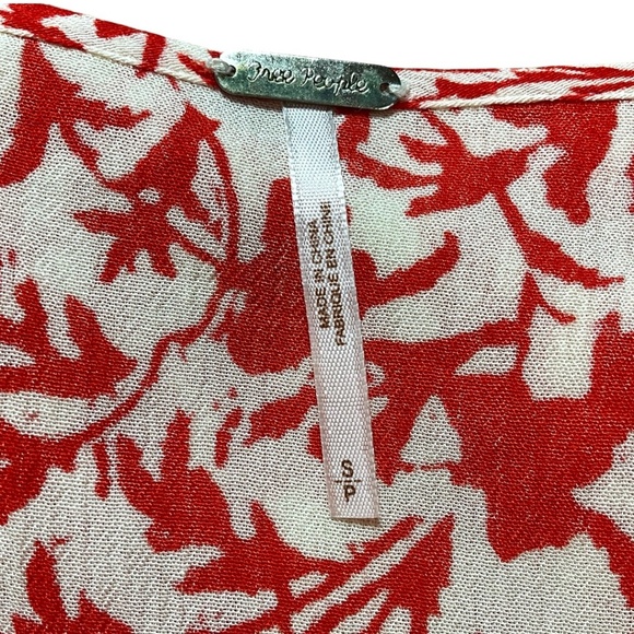 FREE PEOPLE 100% Viscose Resort Romper in Gardenia Combo Drawstring Waist Sz S - Picture 5 of 9